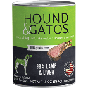 Hound & Gatos 98% Lamb & Lamb Liver Canned Dog Food 13oz - 12 Case Hound & Gatos, Lamb, Canned, Dog Food, hound, gatos, hound and gatos, lamb liver